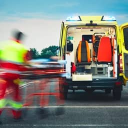 Ambulance on the road