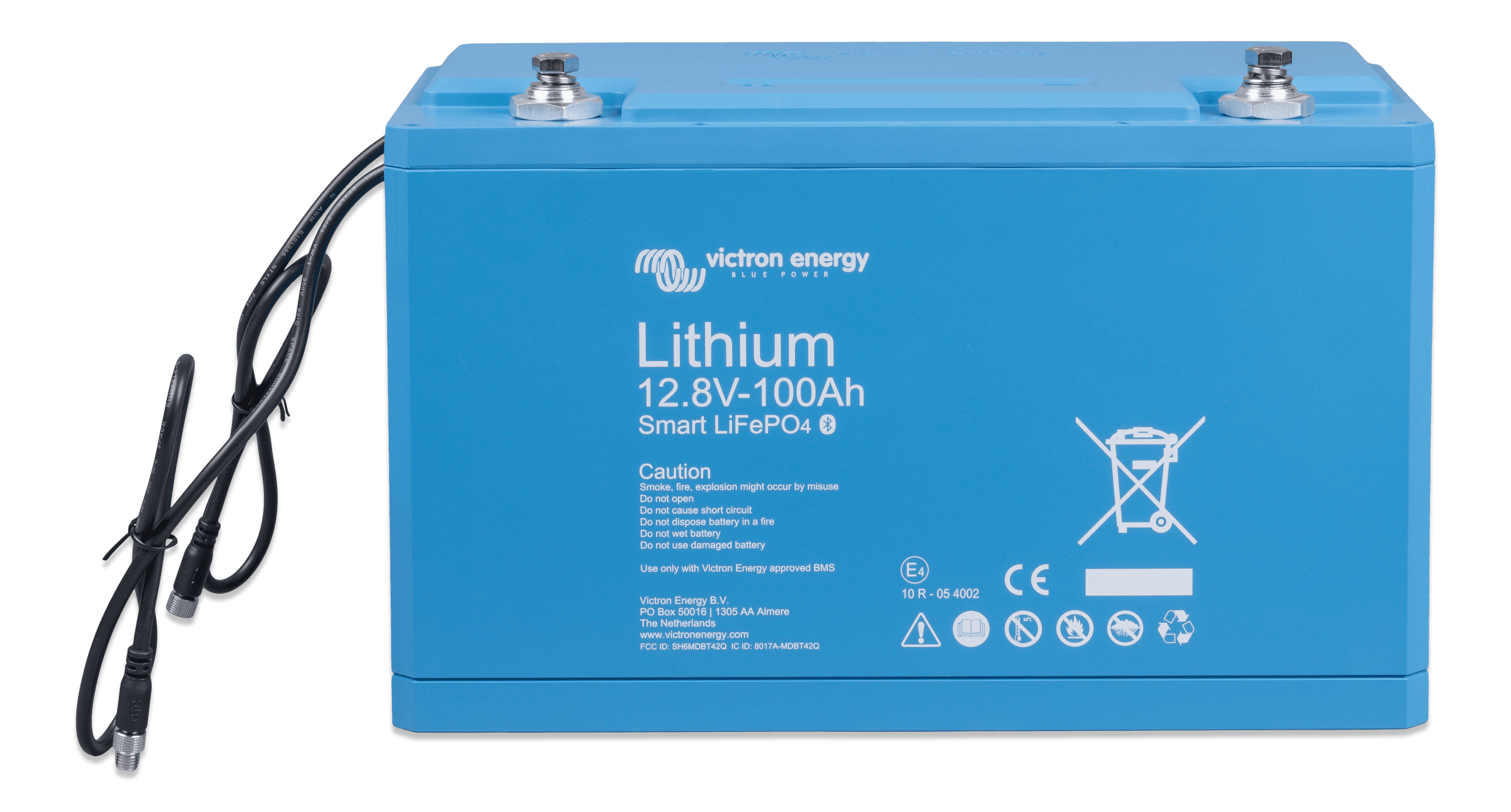 LiFePO4 Battery 12,8V 100Ah Smart (front-angle)  thumbnail